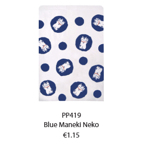 Flat Bag Blue Maneki Neko