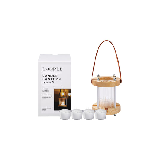 LOOPLE - Candle lantern - Wood S/L