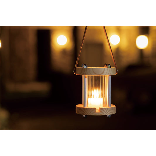 LOOPLE - Candle lantern - Wood S/L